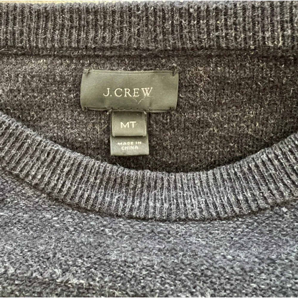 Gray Crewneck J. Crew Cotton Long Sleeve Sweater [Medium Tall]